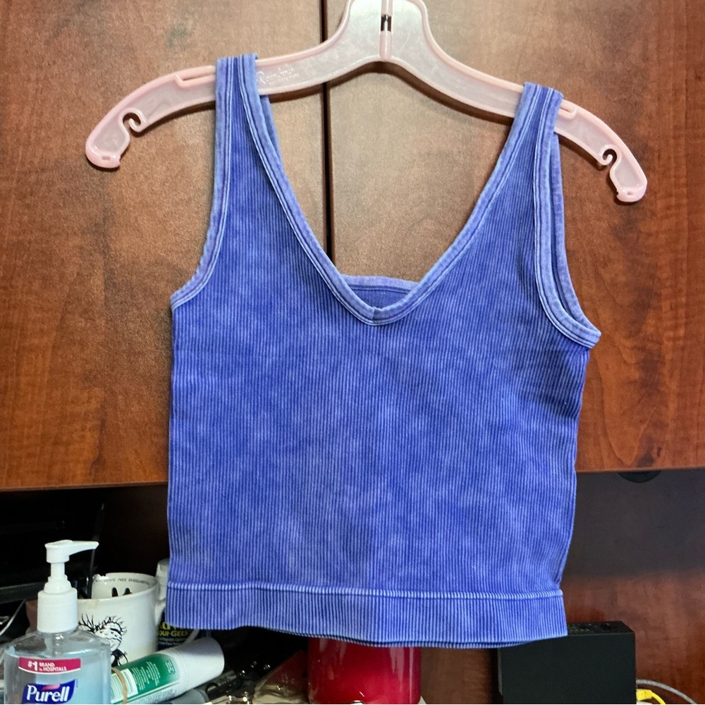 Blue Ribbed Women's Zenana Brami
